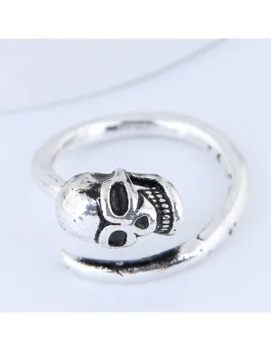 TR25 Silver Skull Toe Ring