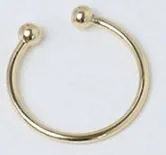 TR26 Gold Double Ball Toe Ring