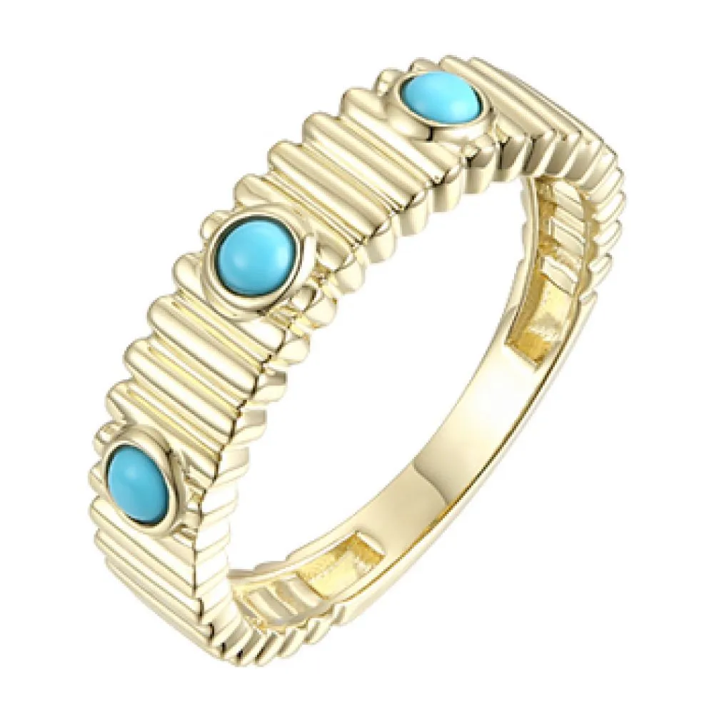 Turquoise Band Ring in US Size 6.5
