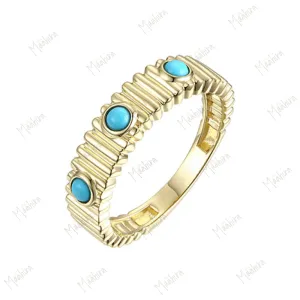 Turquoise Band Ring in US Size 6.5
