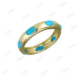 Turquoise Band Ring in US Size 6