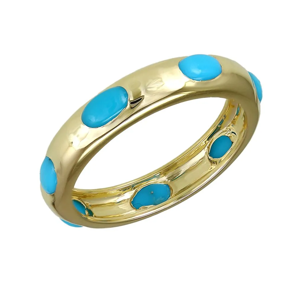 Turquoise Band Ring in US Size 6