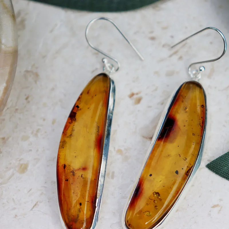 Vana Amber Boho Earrings