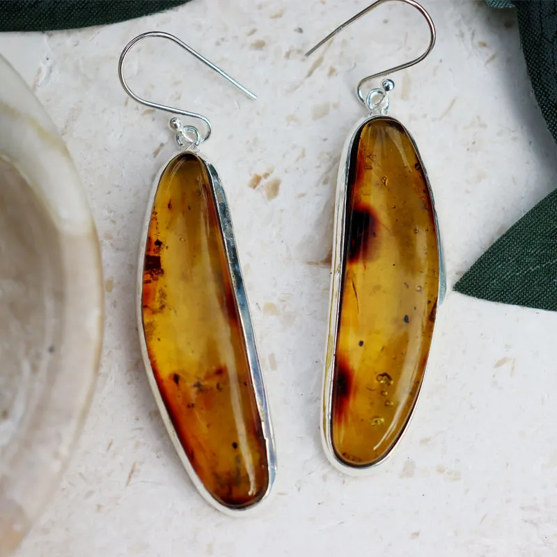 Vana Amber Boho Earrings