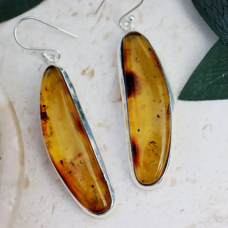 Vana Amber Boho Earrings