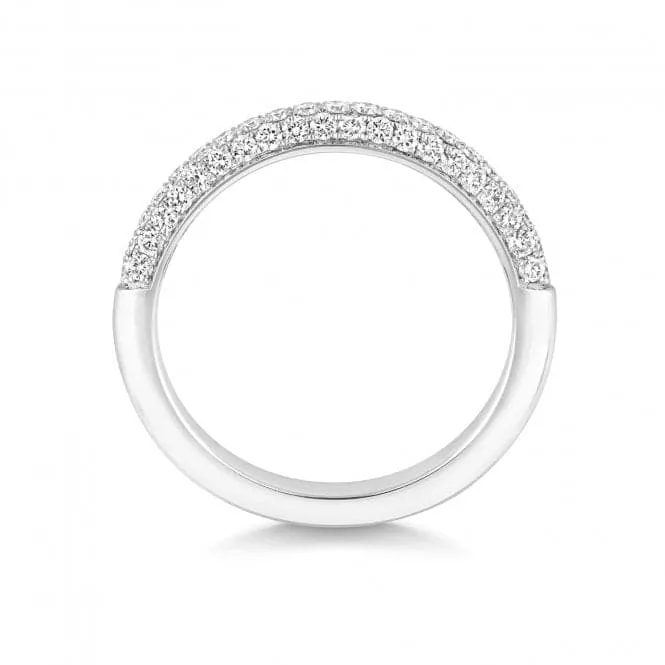 Wedding Band Platinum Diamond Half Eternity Ring WP274